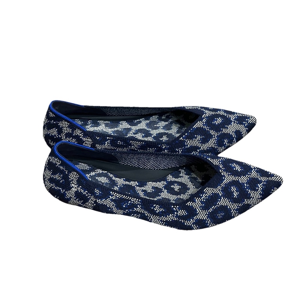 Rothy's Blue Gray Pointed Toe Animal Print Women's Shoes Size 12
